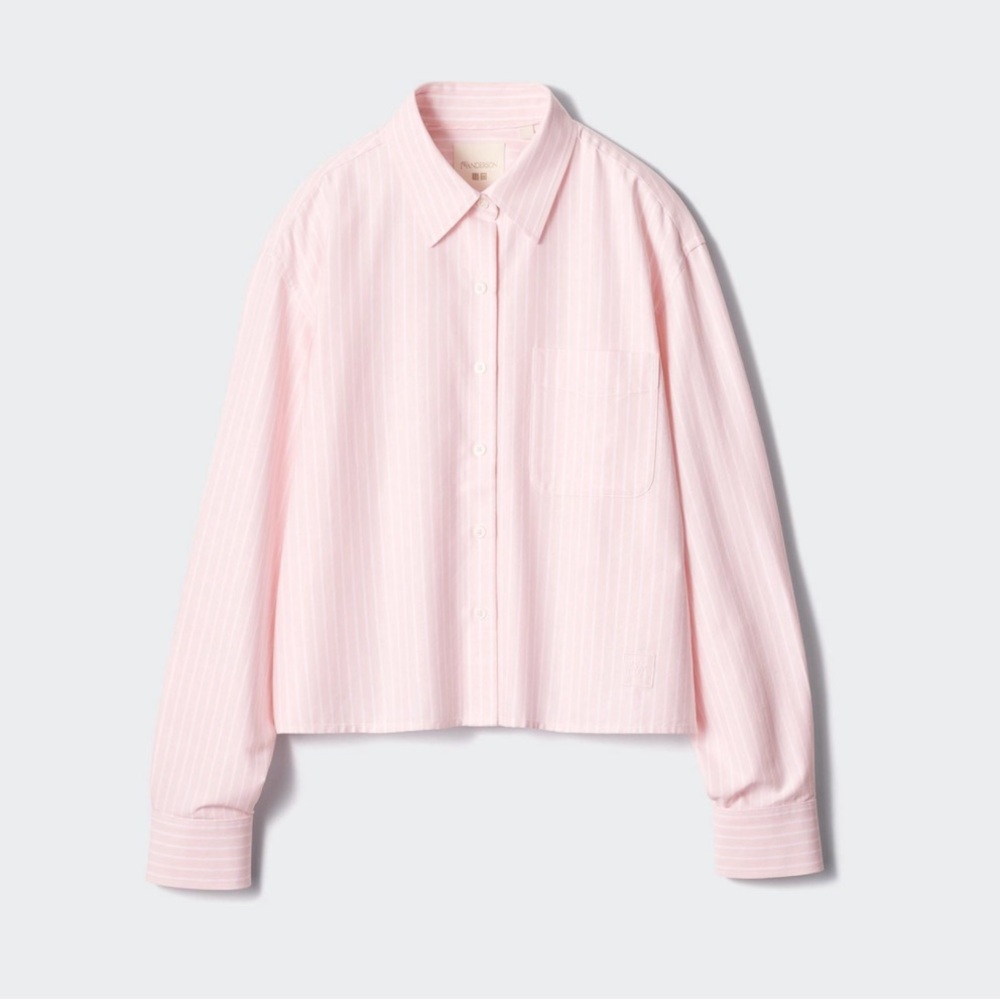 Uniqlo Light Pink Striped Button-Down Shirt